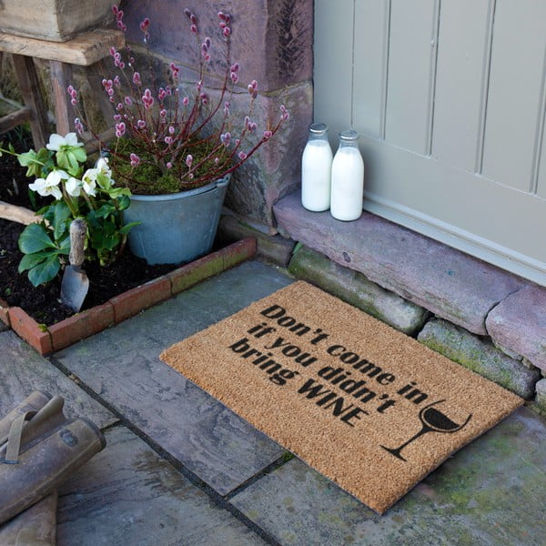 Iš kokoso pluošto grindų kilimėlis 40x60 cm Without Wine – Artsy Doormats-image-3