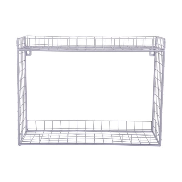 Violetinės spalvos iš plieno kelių aukštų sieninė lentyna 40 cm Reja – PT LIVING