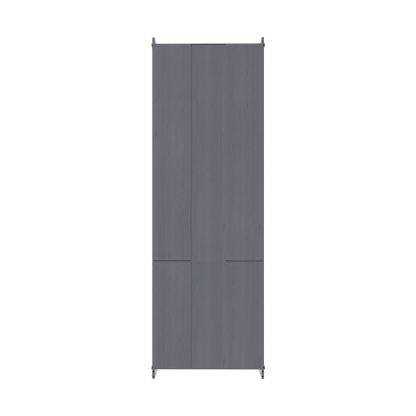 Pilkos spalvos iš pušies masyvo vitrina 74x223x37 cm Anita – Støraa-image-4