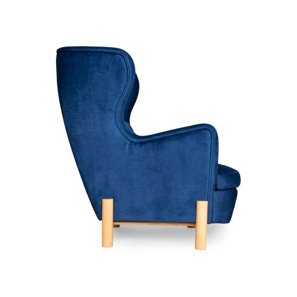 Tamsiai mėlynas krėslas SKANDICA Ingrid Navy Blue-image-2