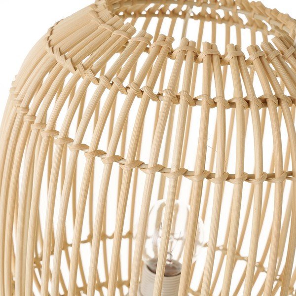 Iš rotango stalinis šviestuvas natūralios spalvos su rotango gaubtu (aukštis 30,5 cm) Natural Way – Casa Selección-image-2