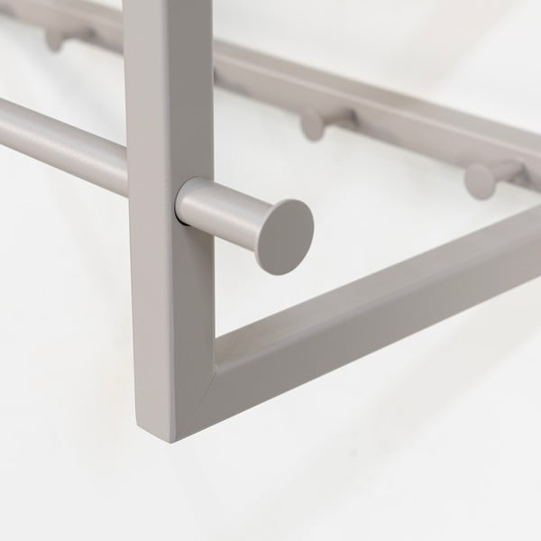 Taupe spalvos iš metalo sieninė lentyna su lentyna 76 cm Marco – Spinder Design-image-4