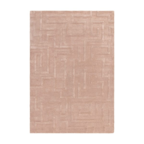 Kilimas iš vilnos šviesiai rožinės spalvos 120x170 cm Maze – Asiatic Carpets