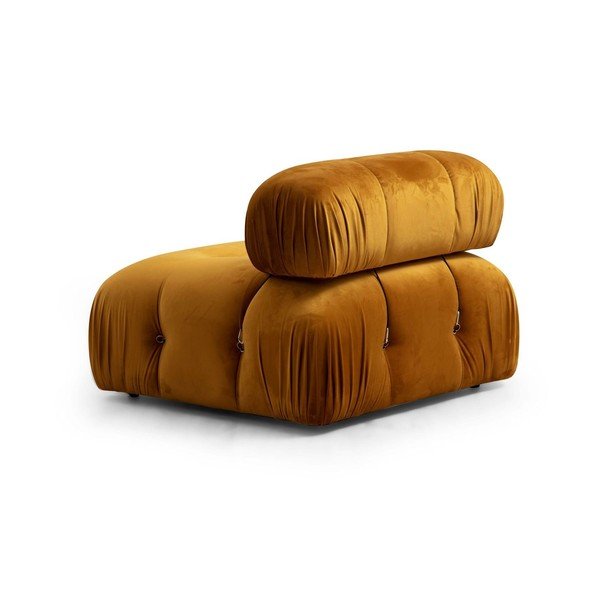 Modulinė sofa garstyčių spalvos iš velveto Bubble – Artie-image-2
