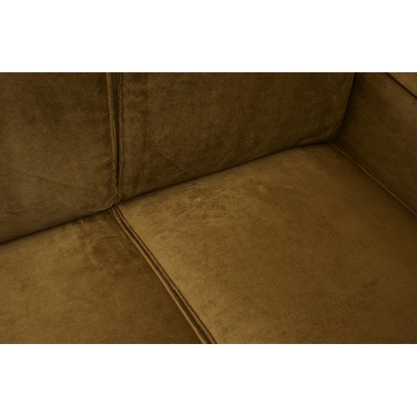 Geltonos spalvos iš velveto kampinė sofa (su kairiuoju kampu/„L“ formos) Statement – WOOOD-image-3