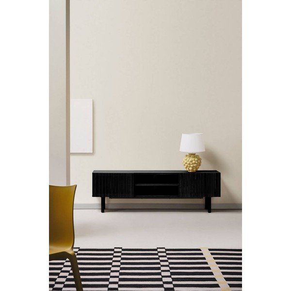 Juodos spalvos TV spintelė iš uosio 160x50x43 cm Sion – Jotex-image-1