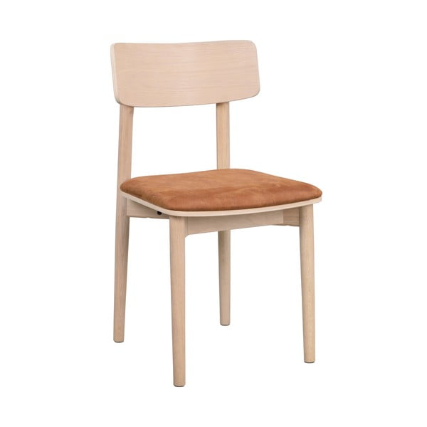 Valgomojo kėdės iš dirbtinės odos konjako rudos spalvos/natūralios spalvos 2 vnt. Wolcott – Rowico
