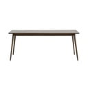 Prailginamas valgomojo stalas rudos spalvos su ąžuolo dekoro stalviršiu 190x90 cm Barrali – Unique Furniture