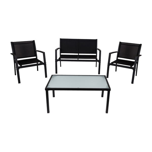 Crido Consulting Lounge metalinių sodo baldų komplektas su stalu