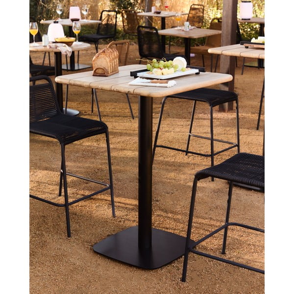 Baro stalas su akacijos stalviršiu 70x70 cm Saura – Kave Home-image-1