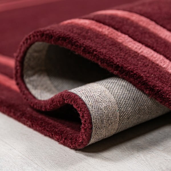 Rankų darbo bordo spalvos iš vilnos kilimas 120x170 cm Gatsby – Flair Rugs-image-3