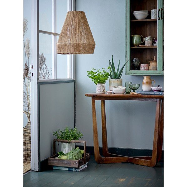 Šviesiai žalios spalvos iš kėnio masyvo pakabinama vitrina 81x122x18 cm Hazem – Bloomingville-image-3