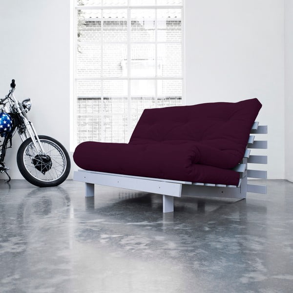 Kintama sofa "Karup Roots" Baltos / violetinės spalvos slyva