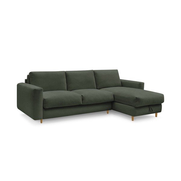 Žalios spalvos kampinė sofa Nouveau Cocoone – Bobochic Paris-image-2