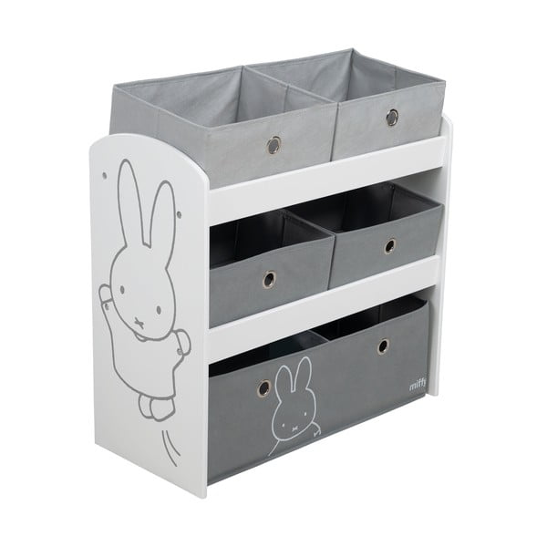 Baltos spalvos/pilkos spalvos vaikiškas organizatorius 63,5x29,5x60 cm Miffy – Roba