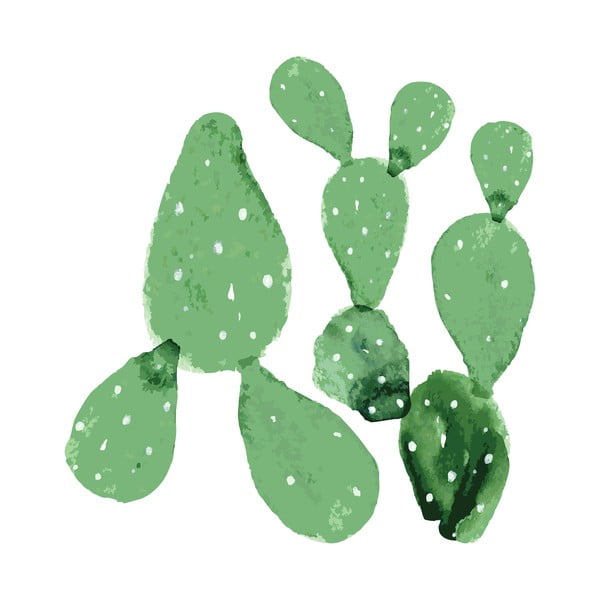 2 sieninių lipdukų rinkinys Dekornik Green Cacti