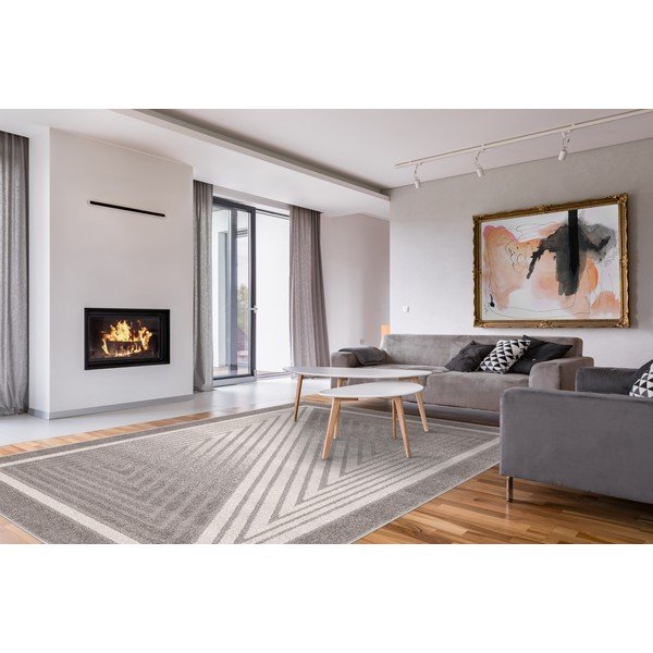 Kilimas pilkos spalvos/kreminės spalvos 200x280 cm Lori – FD-image-1