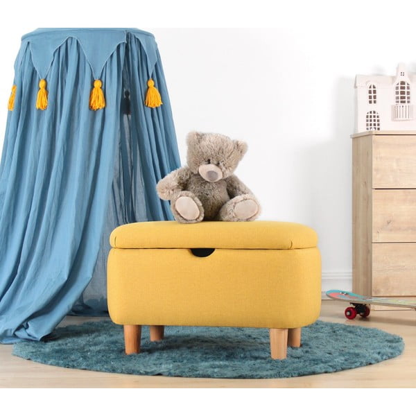 Geltonos spalvos vaikiškas suoliukas Moouv – Hanah Home-image-2