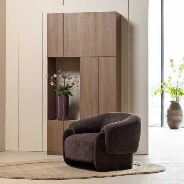 Tamsios natūralios spalvos modulinė spinta 108x215 cm Build – WOOOD-image-1