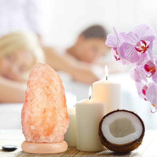 Oranžinė druskos lempa, aukštis 26 cm Sally - LAMKUR-image-2