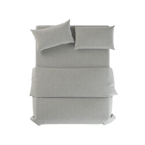 Pilkai žalios spalvos iš lino dvigulė patalynė 200x200 cm Stone – Native Natural