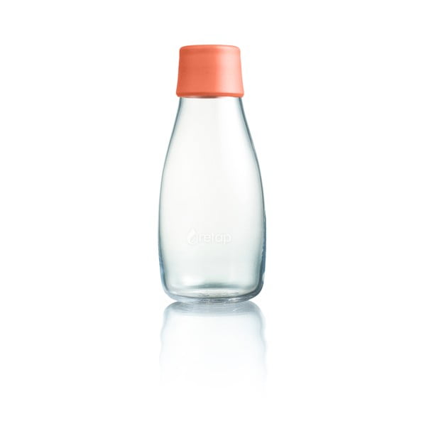 Aprikoso apelsino spalvos ReTap stiklinis buteliukas su neribota garantija, 300 ml