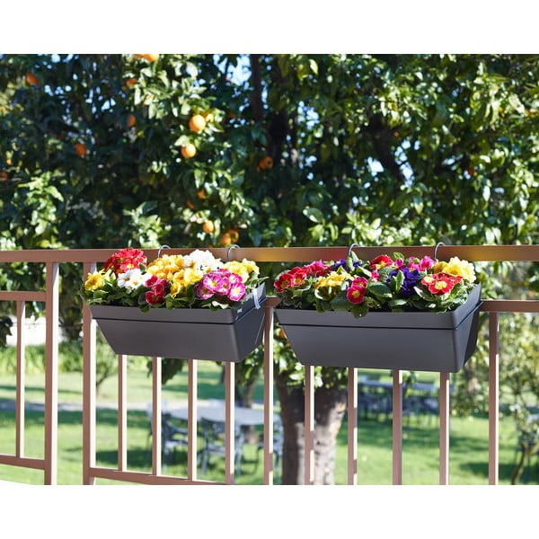 Iš perdirbto plastiko vazonas gėlėms su savaiminio laistymo funkcija 50 cm Capri – Artevasi-image-1