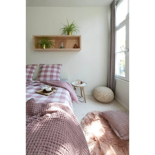 Rudai pilkas medvilninis pledas Tiseco Home Studio Waffle, 130 x 170 cm-image-4