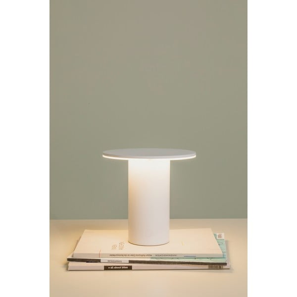 Stalinis šviestuvas baltos spalvos LED su pritemdymo funkcija (aukštis 18 cm) Fungo – Remember-image-1