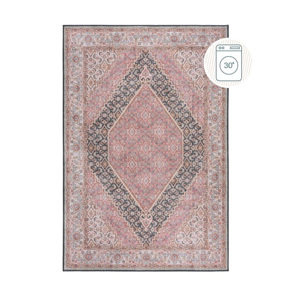 Skalbiamas rožinės spalvos kilimas 152x230 cm Briony Traditional – Flair Rugs