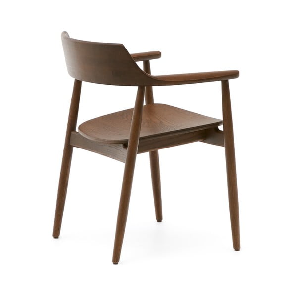 Rudos spalvos iš ąžuolo masyvo valgomojo kėdė Fondes – Kave Home-image-3