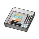 Matinis juodas vonios kambario kosmetikos organizatorius, pagamintas iš perdirbto plastiko - iDesign