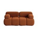 Oranžinės spalvos iš velveto sofa 190 cm Lokua – Makamii