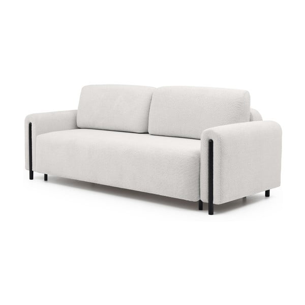 Kreminės spalvos iš boucle sulankstoma/su sandėliavimo vieta sofa 244 cm Arcadova – ELTAP-image-2
