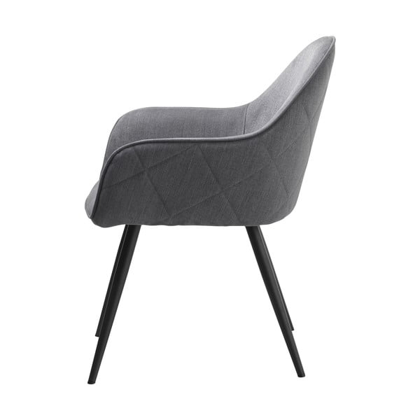 Pilkos spalvos iš audinio valgomojo kėdė su porankiais Minto – Unique Furniture-image-4