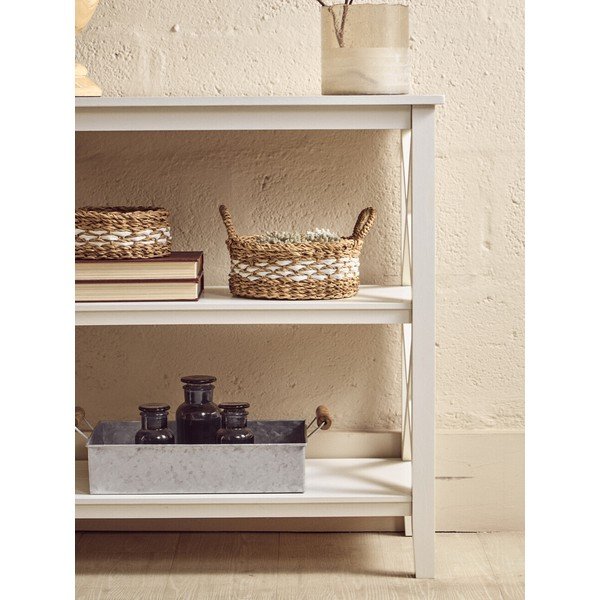 Baltos spalvos iš pušies masyvo pastatoma lentyna 40x81x81 cm Heritage – Premier Housewares-image-1