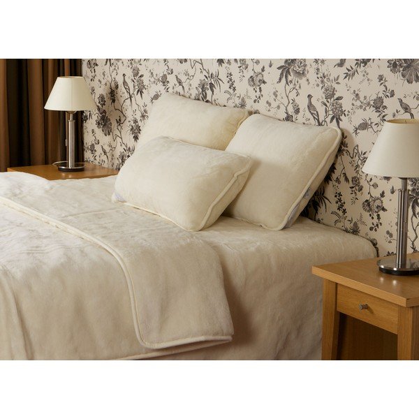 Smėlio spalvos merino vilnos antklodė Royal Dream Quilt, 160 x 200 cm-image-1