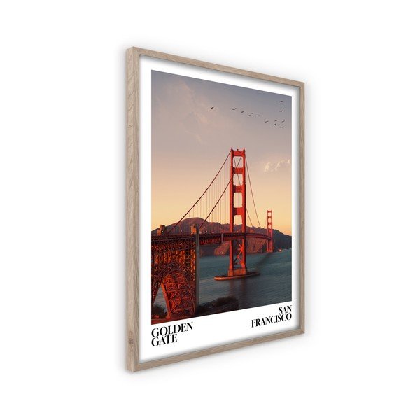 Spausdintas paveikslas su rėmeliu 50x70 cm Golden Gate – Styler-image-4