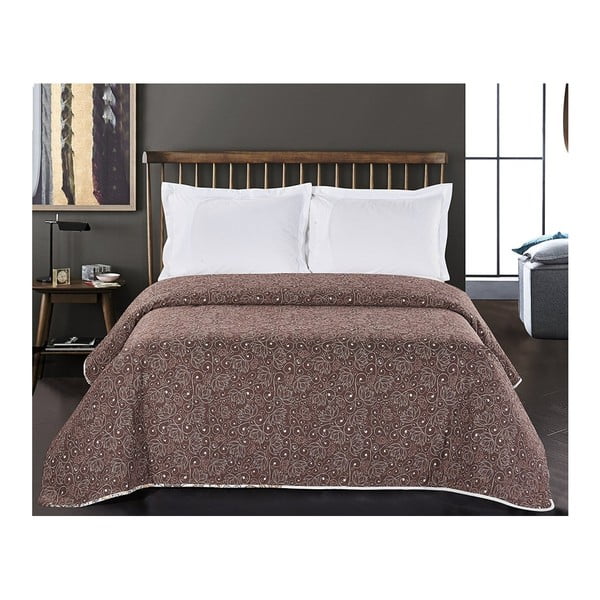 Ruda ir balta dvipusė mikropluošto lovatiesė DecoKing Alhambra, 220 x 240 cm-image-3