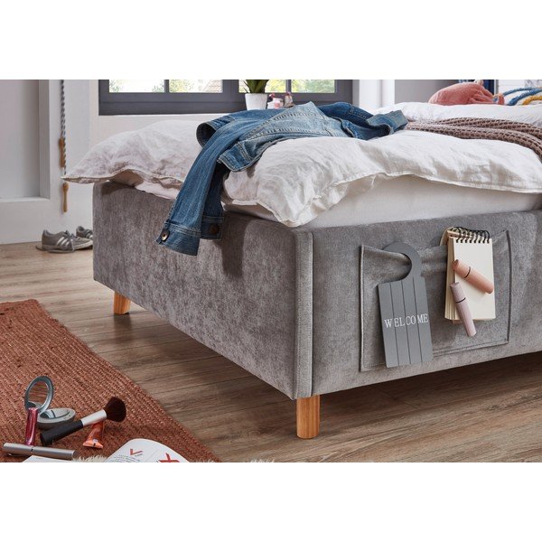 Pilkos spalvos vaikiška lova be grotelių 120x200 cm Cosy – Meise Möbel-image-3