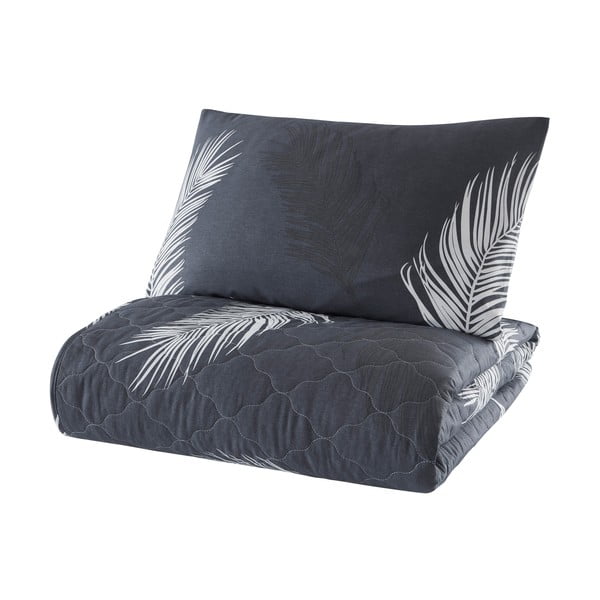 Mėlyna medvilninė lovatiesė su pagalvės užvalkalu Mijolnir Olivia, 180 x 225 cm