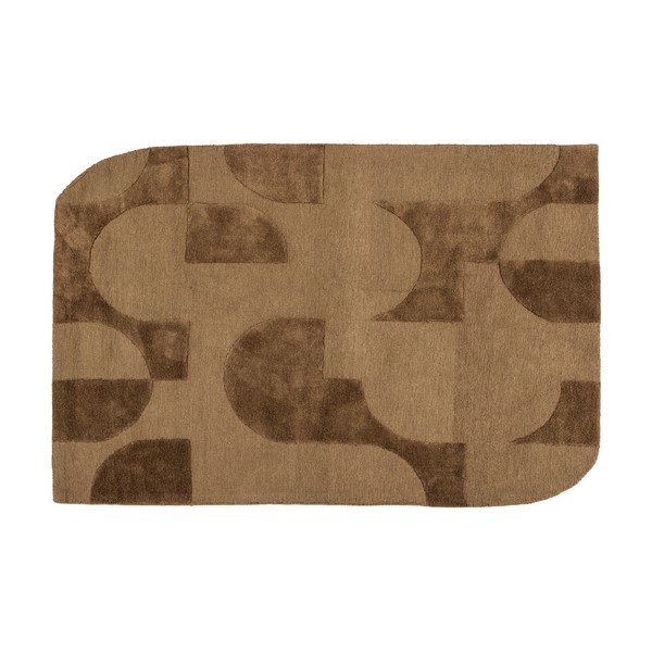 Rudos spalvos iš vilnos mišinio kilimas 170x240 cm Livo – WOOOD