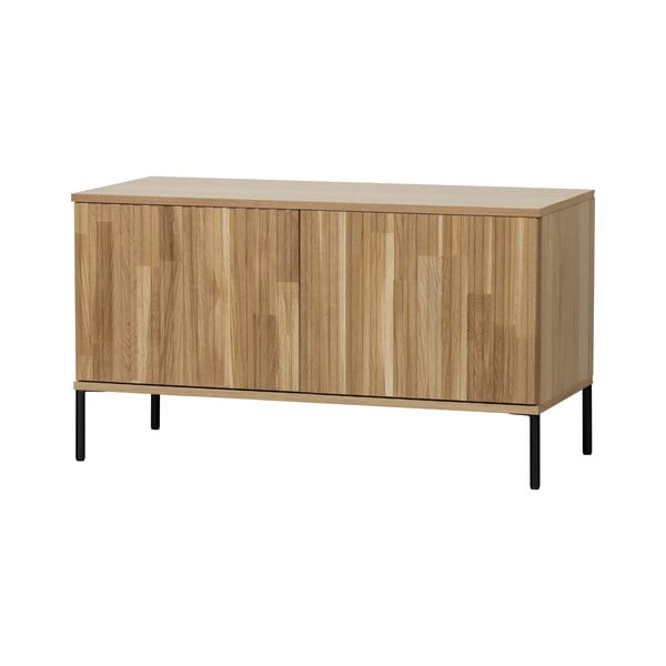 Natūralios spalvos TV spintelė iš ąžuolo 100x56x44 cm Gravure – WOOOD-image-2