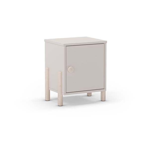 Iš pušies masyvo vaikiškas naktinis staliukas kreminės spalvos Enola – Marckeric-image-3