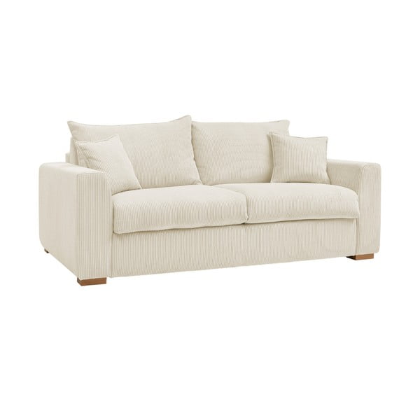 Iš kordinio velveto sulankstoma sofa kreminės spalvos 225 cm Augustin – Bobochic Paris-image-3