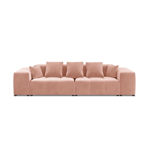Rožinė aksominė sofa 320 cm Rome Velvet - Cosmopolitan Design