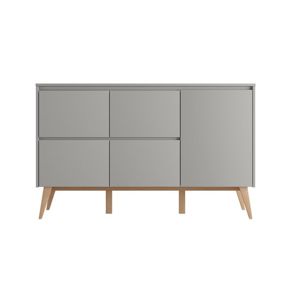 Žema vaikiška šoninė spintelė pilkos spalvos 149x52,5 cm Swing – Pinio-image-1