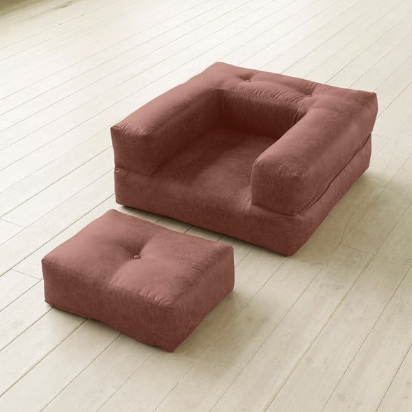Kintamas fotelis "Cube", šokoladinis-image-1