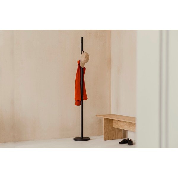 Juodos spalvos iš metalo palto stovas ø 25x183 cm Yuko – noo.ma-image-2