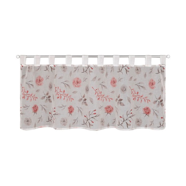 Baltos spalvos/rožinės spalvos permatoma užuolaida 135x45 cm Rose – Sehlbach